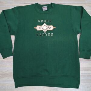 Vintage ONEITA Grand Canyon Power Crewneck Sweatshirt, Size Medium, Green